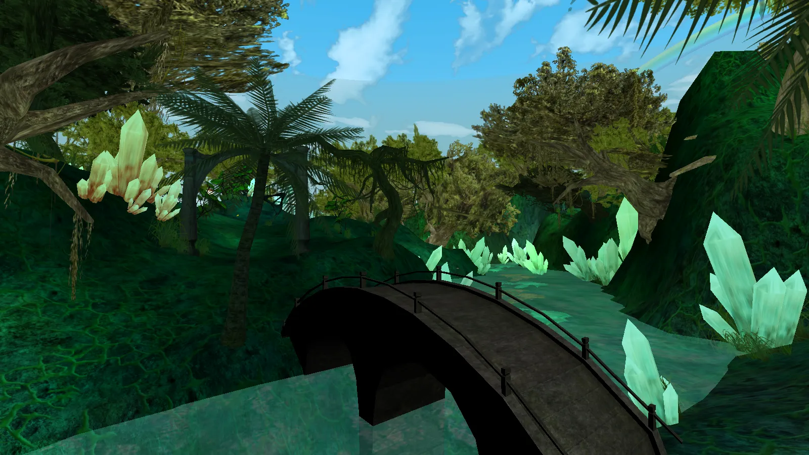 Walk to the small bridge to cross over from Forest of No-Return to the Lobell's Haven - Echo Forest area.