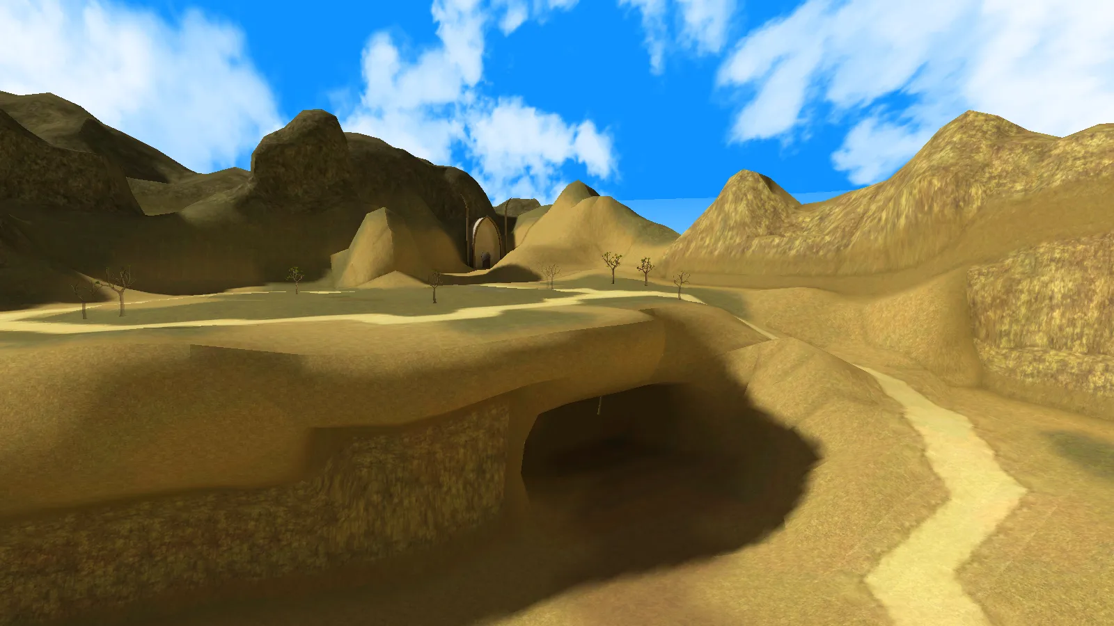 Crater Valley area of Accretia HQ map in RF Online alpha pre-release 2002.