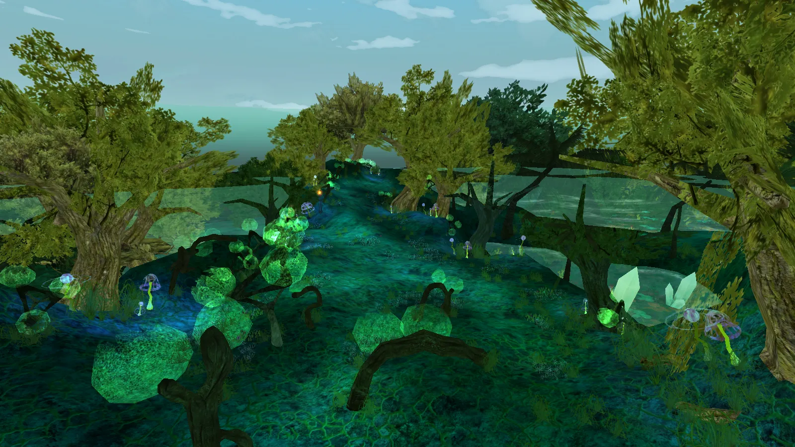 Nazal's footsteps are the smaller area of the map. If you go straight, then you will go to Forest of No Return.