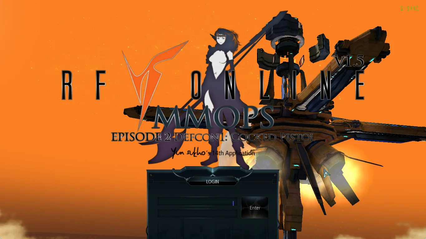 RF Online Episode 2 Defcon 1: Cocked Pistol Login Interface