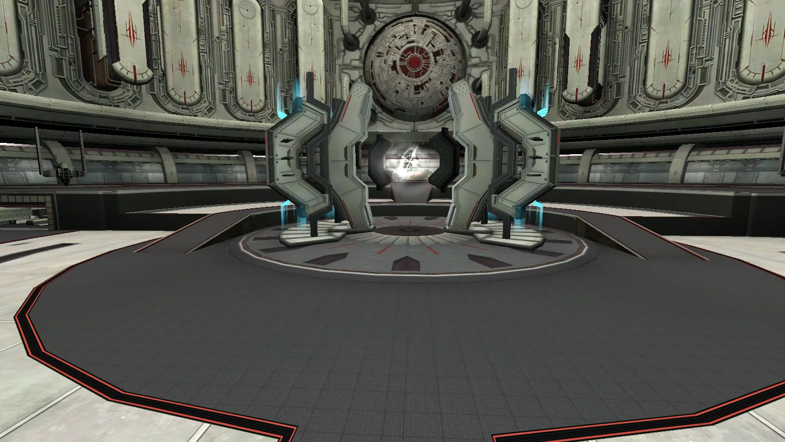 Stairs to Race Manager area of Accretia HQ in RF Online Giga 3 Update version 2004.