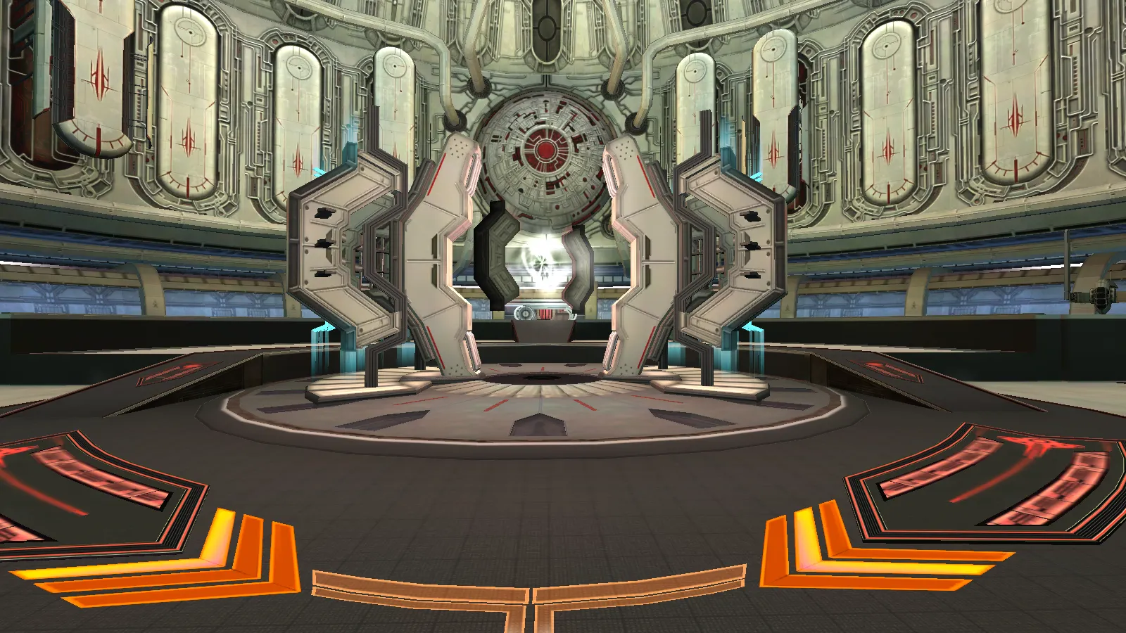 Stairs to Race Manager area of Accretia HQ in RF Online Giga 4 - Eps 2 final version 2006 until now.