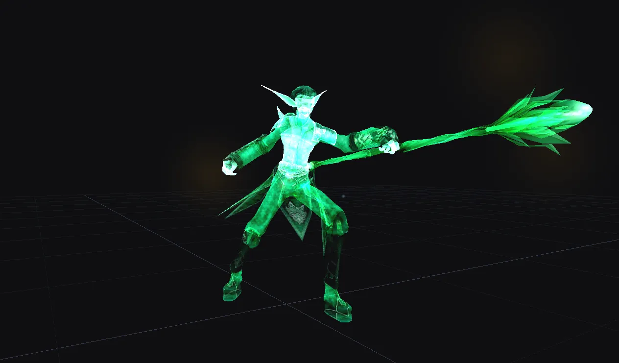 Elf Druid Attacking
