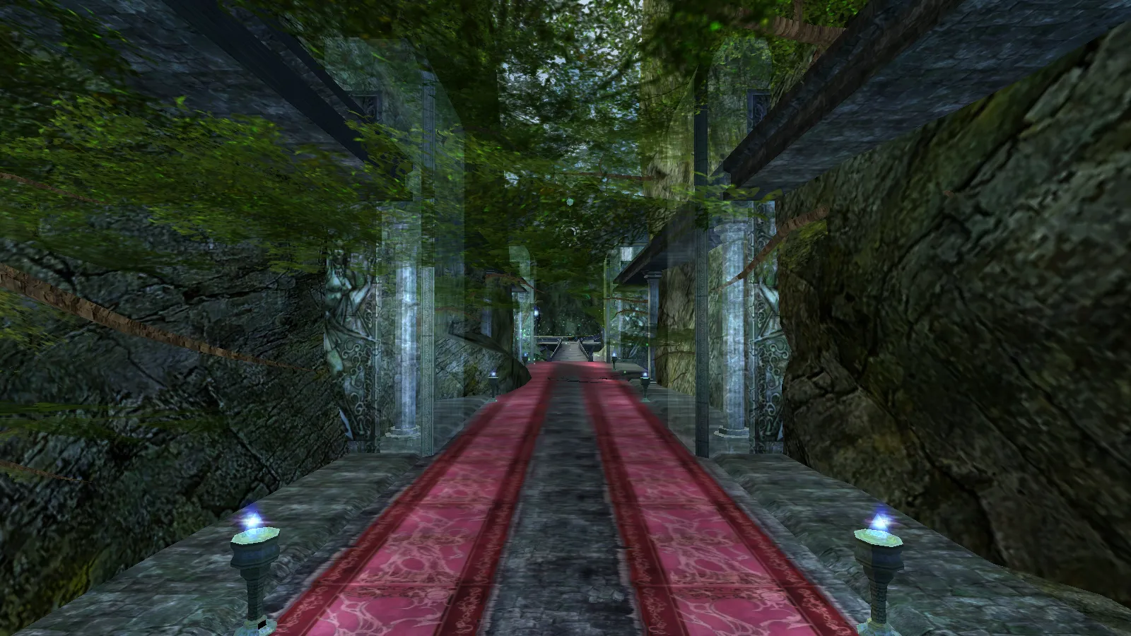 From spawn point to to the main area