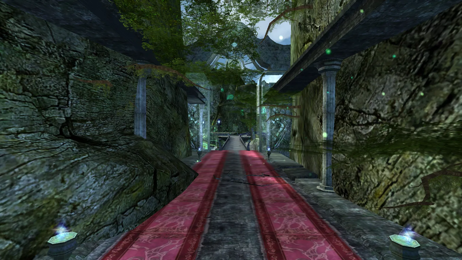 From spawn point to to the main area