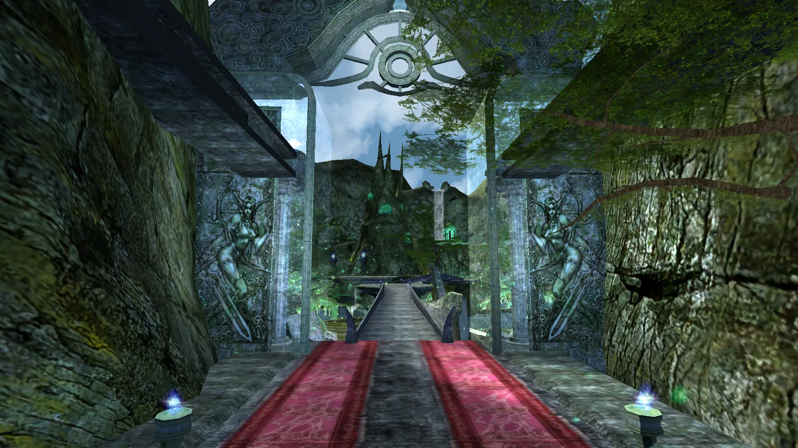 From spawn point to to the main area