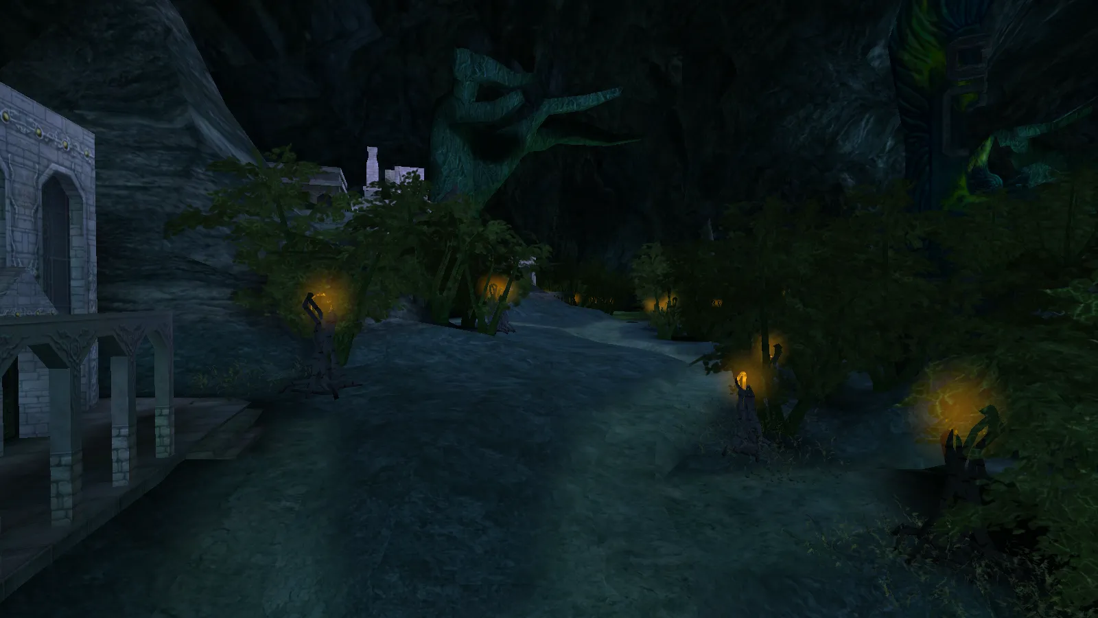Go straight ahead if you want to navigate deeper of Bootcamp of Sacrifice area, or turn right to go to Plaza.