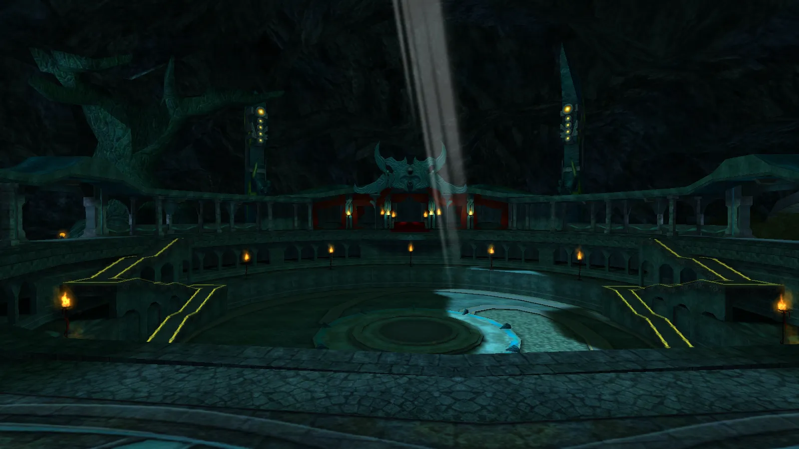 Tiamat Plaza from center view.