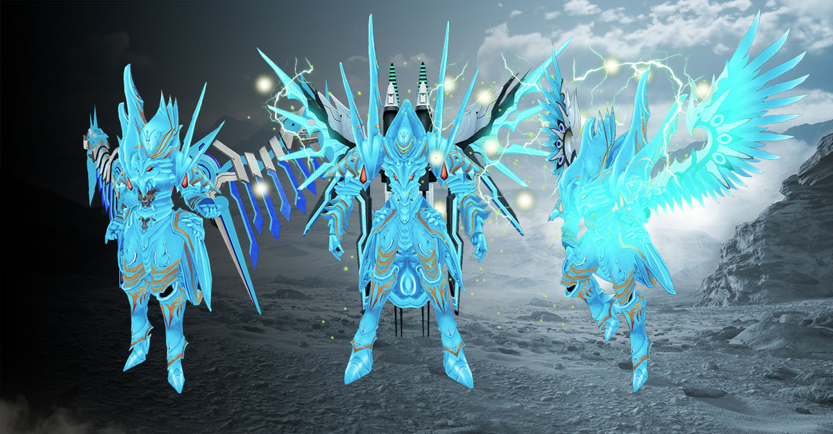 ▲ 神話級「絕對零度」系列裝備. Mythical-grade "Absolute Zero" series equipment